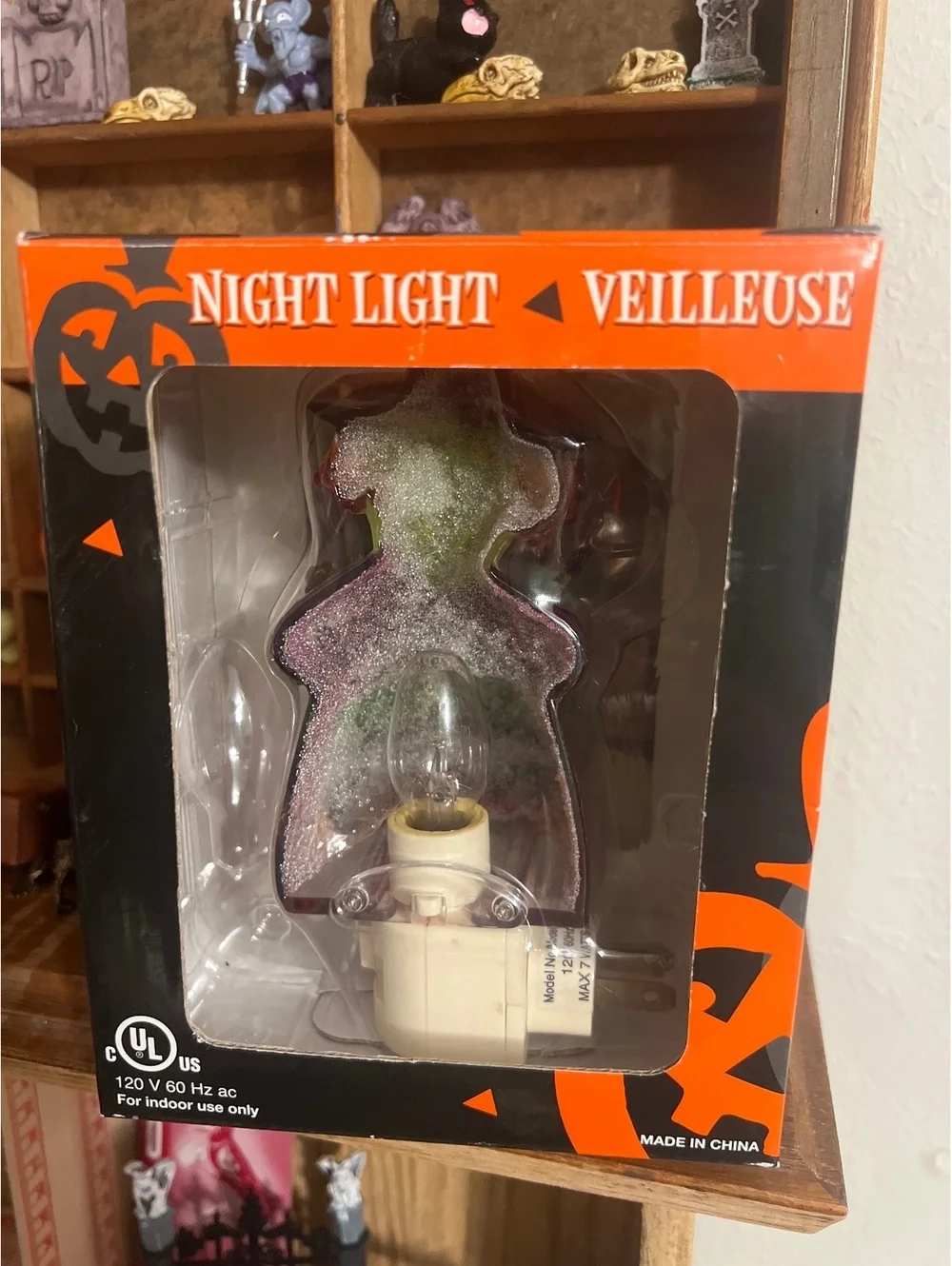 Halloween Witch Night Light with Cauldron